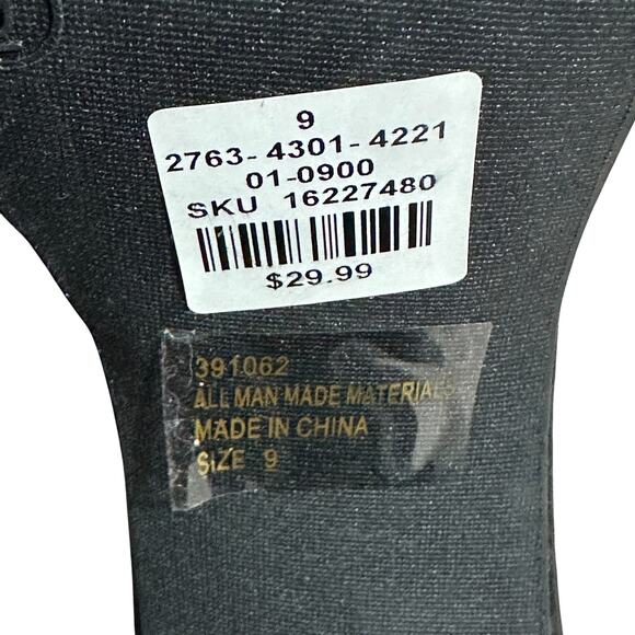 Charlotte Russe Platform Heels Womens 9 Black Ankle Strap Faux Suede Open Toe - Picture 8 of 8